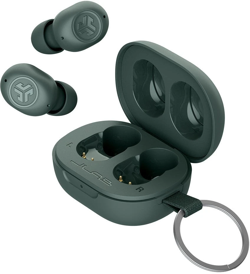 Jlab JBuds Mini TWS ausinės – Sage Pilkas Bluetooth į ausis įdedamos ausinės, integruotas mikrofonas