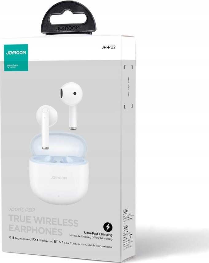 Belaidės ausinės Joyroom TWS JR-PB2 baltos