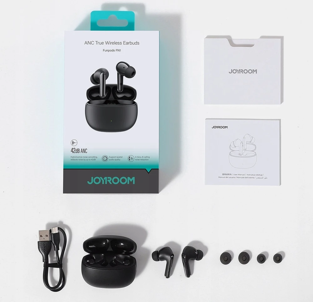 Joyroom JR-FN1 Funpods serijos belaidės ausinės (juodos)