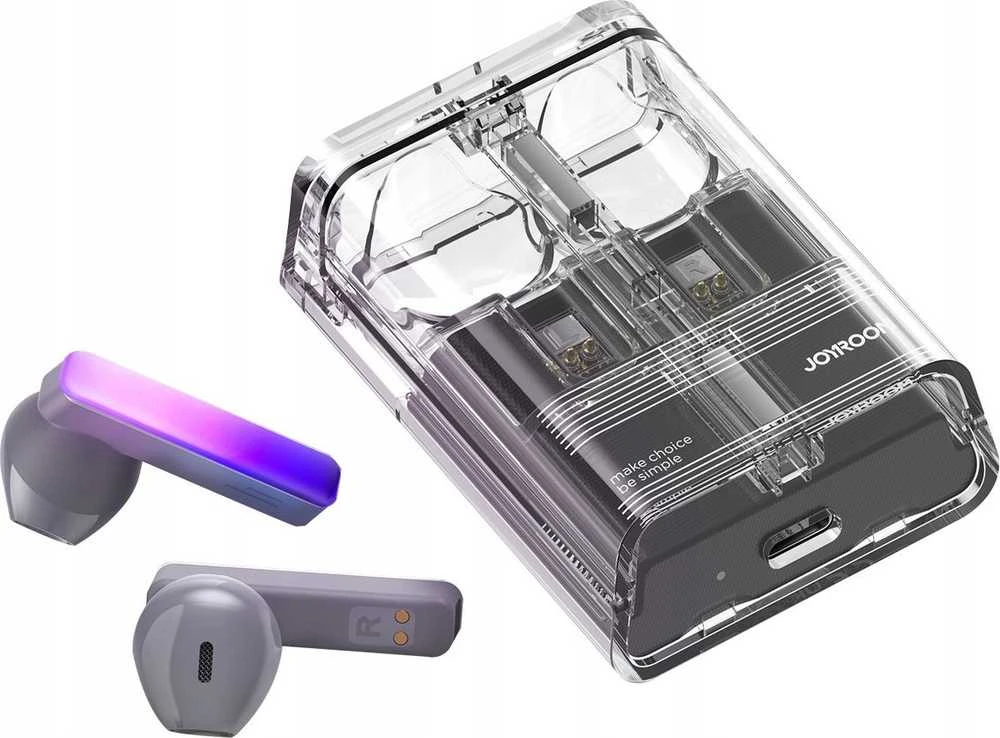 TWS Joyroom JR-TC1 IceLens Series belaidės ausinės su LED lights – juodos spalvos