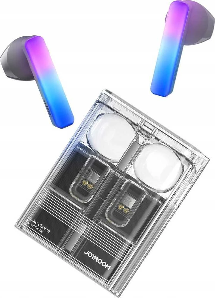 TWS Joyroom JR-TC1 IceLens Series belaidės ausinės su LED lights – juodos spalvos