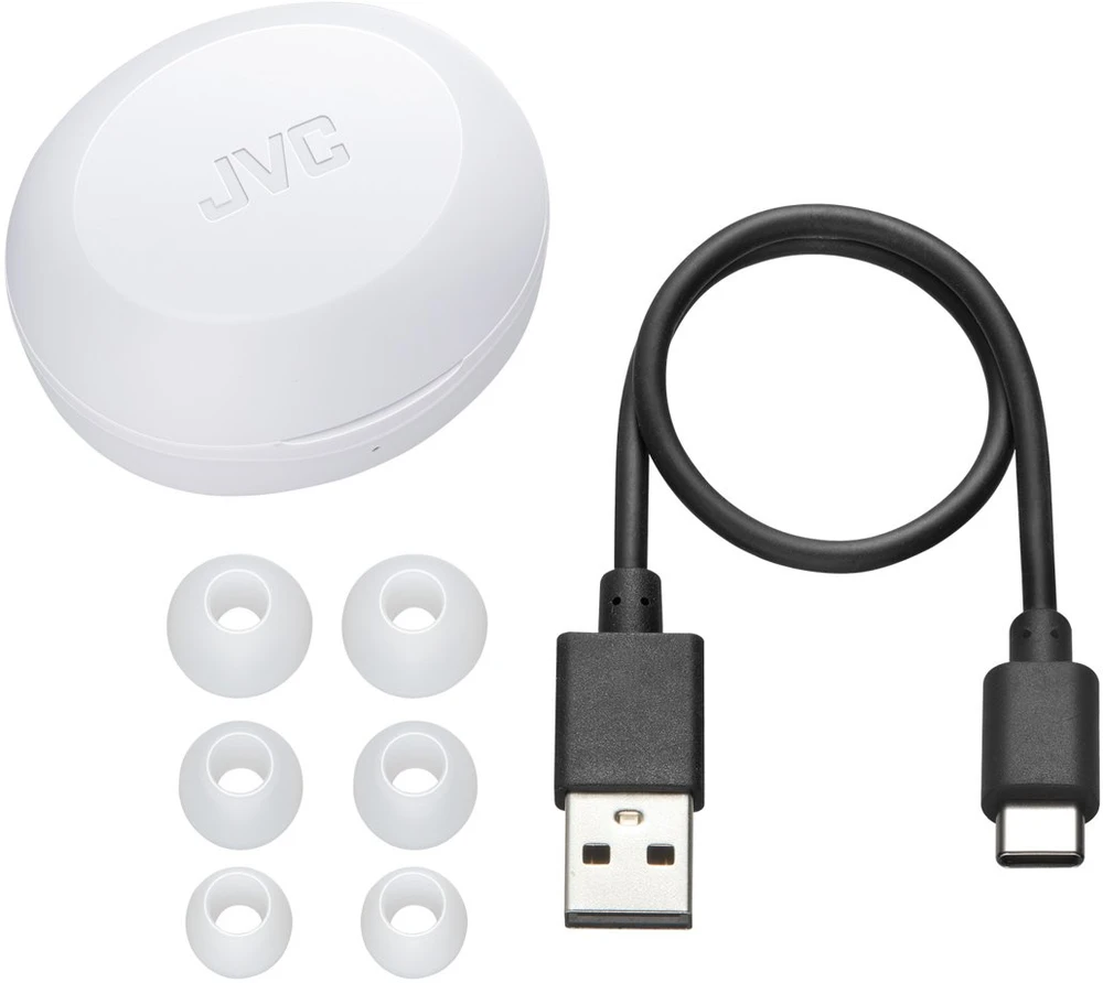 JVC, HA-A5T-WNE, baltos sp. dinaminės ausinės