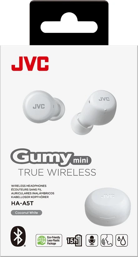 JVC, HA-A5T-WNE, baltos sp. dinaminės ausinės