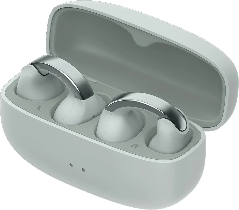 JVC HA-NP1THU - open-back TWS earcuff ausinės, pilkas