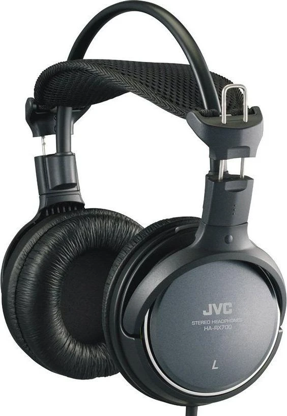 HiFi ir TV ausinės JVC HA-RX700E su Aukštos kokybės garso atkūrimu,"deep bass sound", 3,5m laidas, juodos