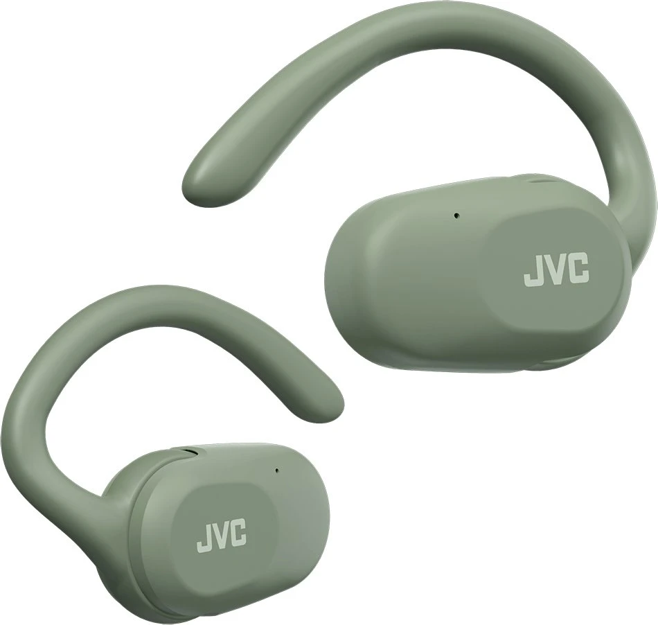 JVC, HA-NP40T-GU, žalios sp. dinaminės ausinės