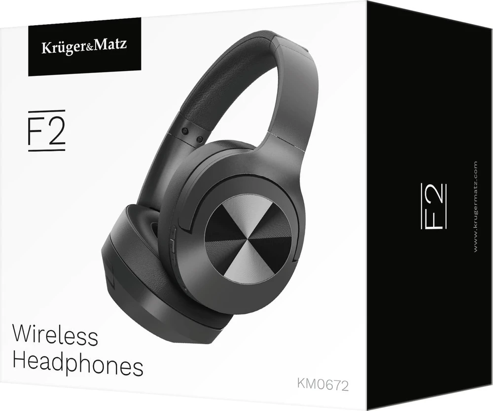 Kruger & Matz F2 belaidės ausinės, juodos