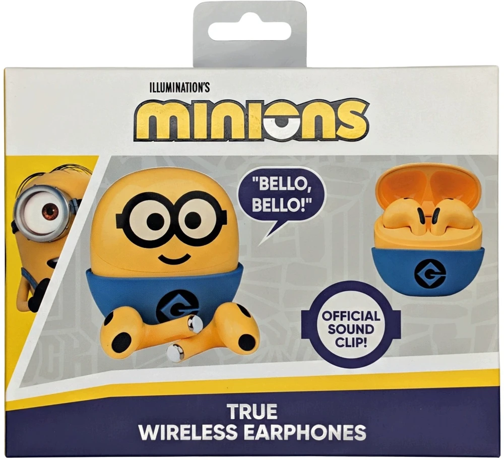 Ausinės Lazerbuilt Belaidės Bluetooth 5.0 Minionki Bob Įstatomos į ausis (į ausis įkišamos tipo) ausinės Tws vaikams / Twsmn-bob (SB12474)