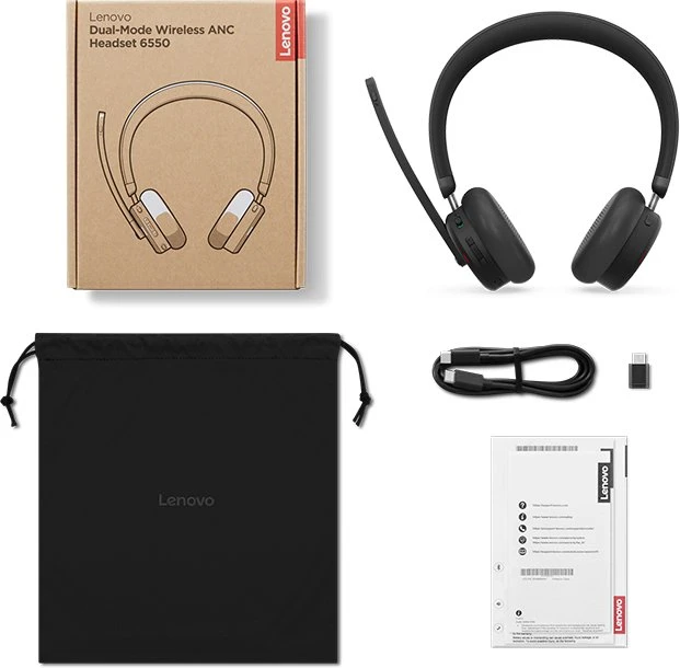 Lenovo | Belaidės Ausinės | 4XD1S19778 | Su mikrofonu | Bluetooth | ANC | Juodas