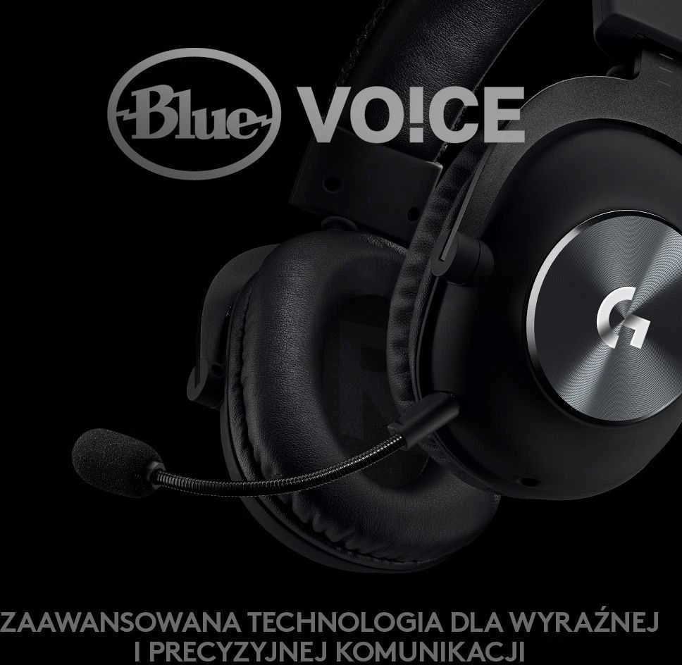 Belaidės žaidimų ausinės Logitech PRO X serijos, Juodos spalvos