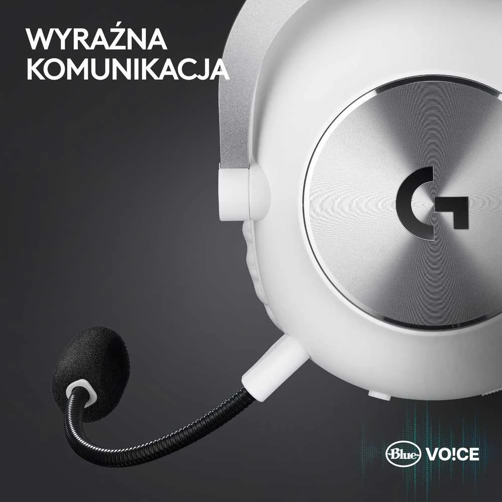 Logitech G Pro X 2 Lightspeed belaidės ausinės žaidimams, Baltos spalvos