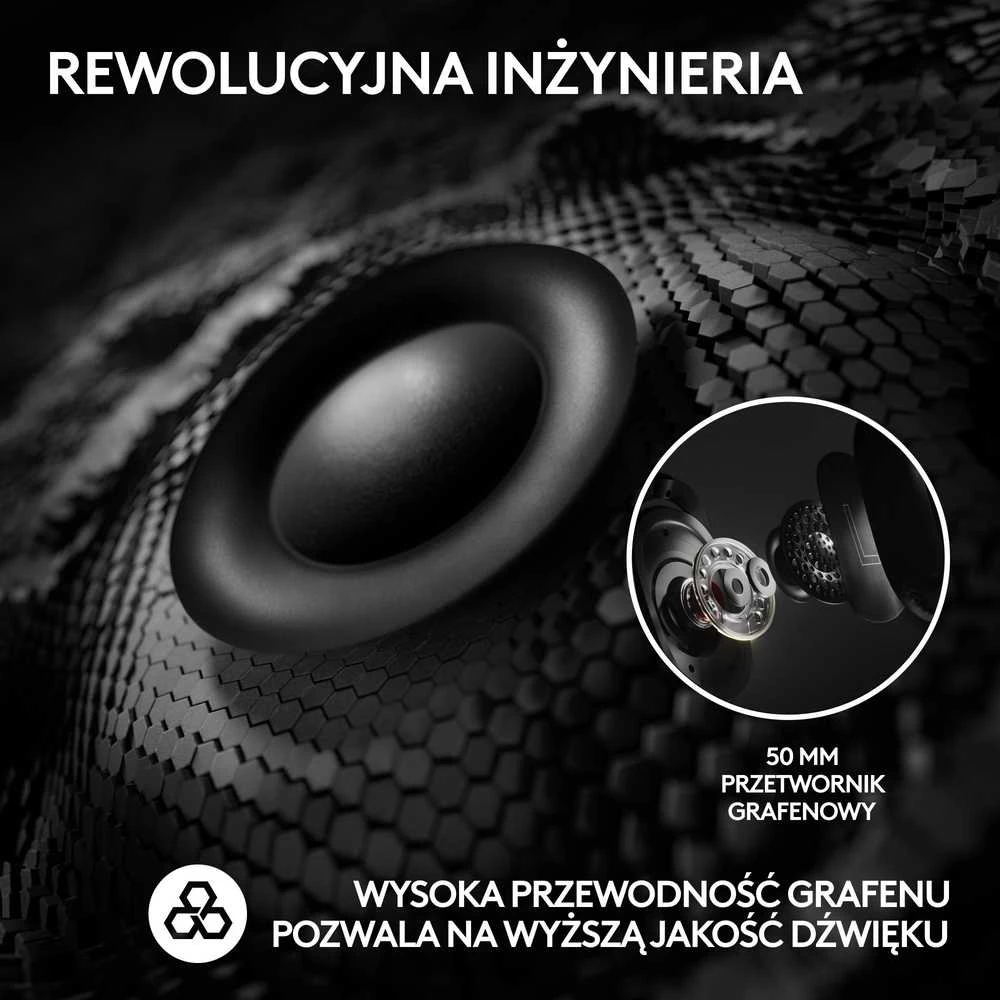 Logitech G PRO X 2 Lightspeed belaidės ausinės žaidimams, Juodos