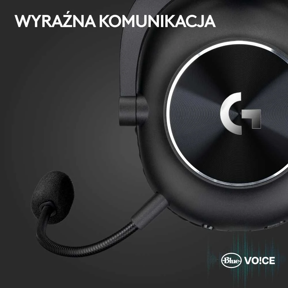Logitech G PRO X 2 Lightspeed belaidės ausinės žaidimams, Juodos