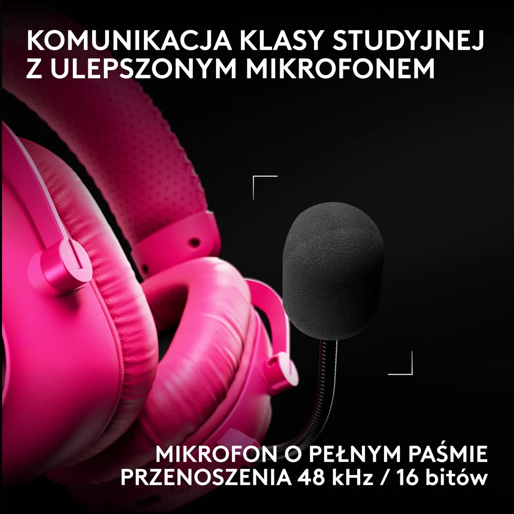 LOGITECH G PRO X3 LIGHTSPEED Belaidės Ausinės Žaidimams - MAGENTA - 2.4GHZ - EMEA28i - 935