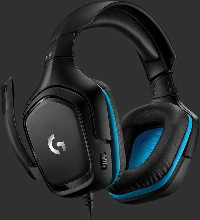 Logitech G432 7.1 Surround Sound ausinės su laidu žaidimams, Juodos