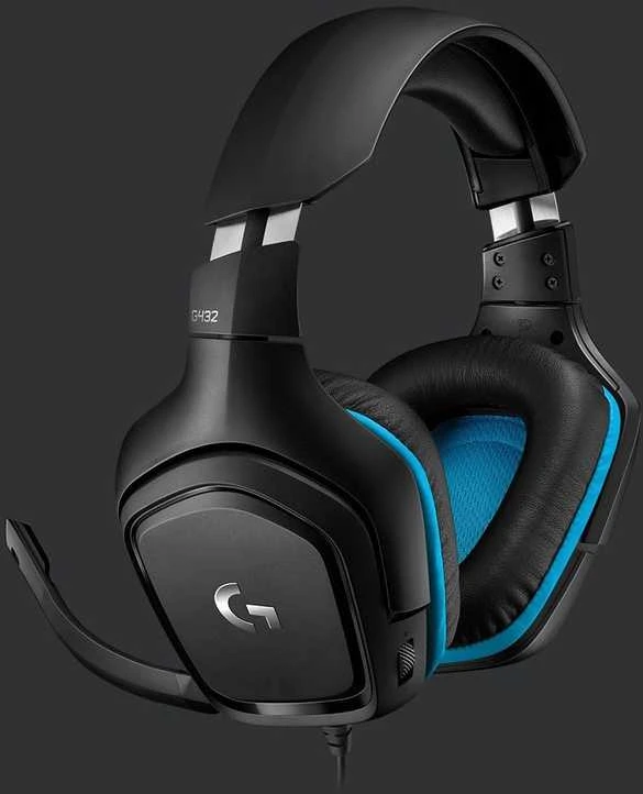 Logitech G432 7.1 Surround Sound ausinės su laidu žaidimams, Juodos