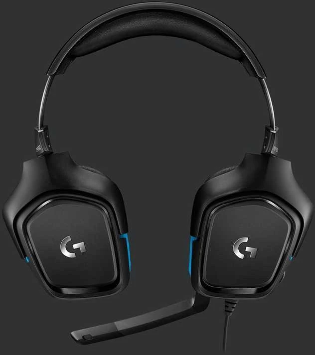 Logitech G432 7.1 Surround Sound ausinės su laidu žaidimams, Juodos