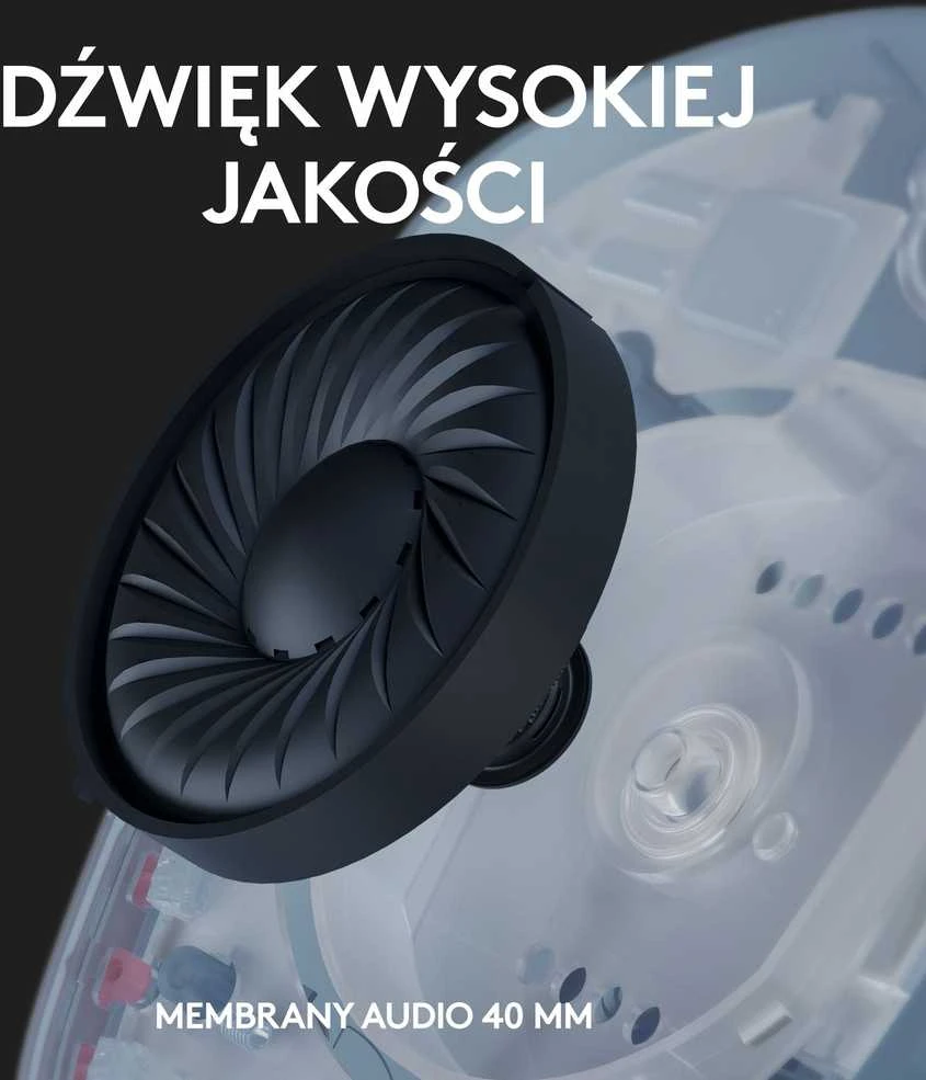Žaidimų ausinės Logitech G435 Lightspeed, mėlynos/rožinės spalvos