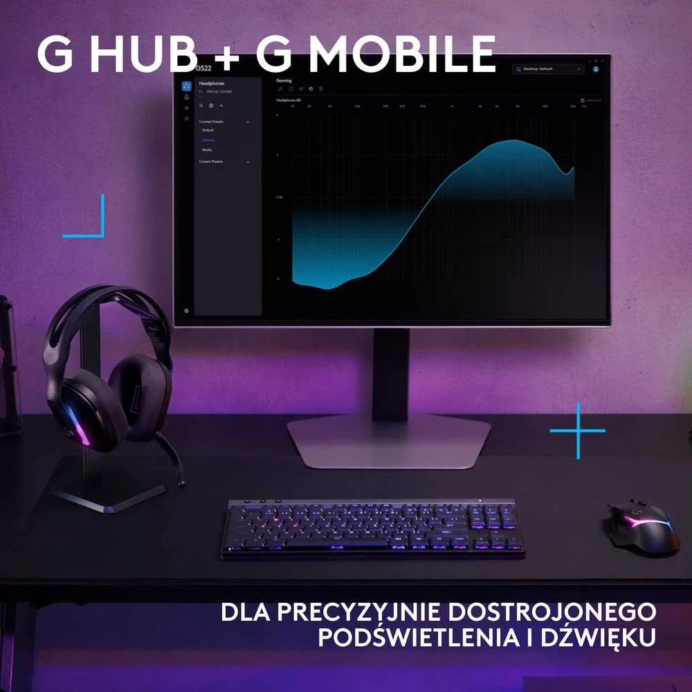Logitech G522 Lightspeed Belaidės  Ausinės Žaidimams, Juodos
