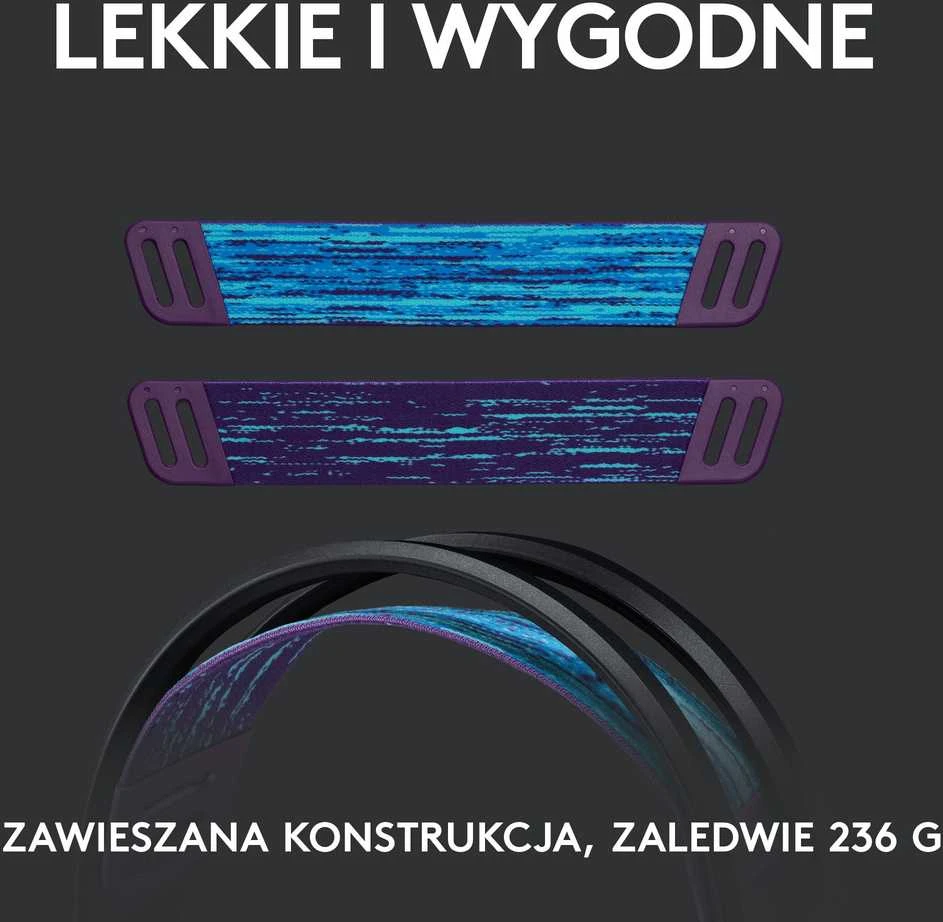 Logitech G535 Lightspeed belaidės ausinės žaidimams, Juodos spalvos