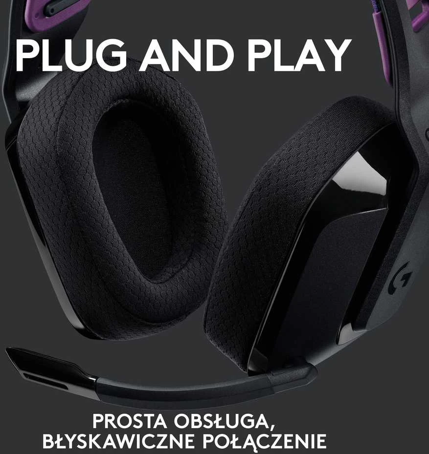 Logitech G535 Lightspeed belaidės ausinės žaidimams, Juodos spalvos