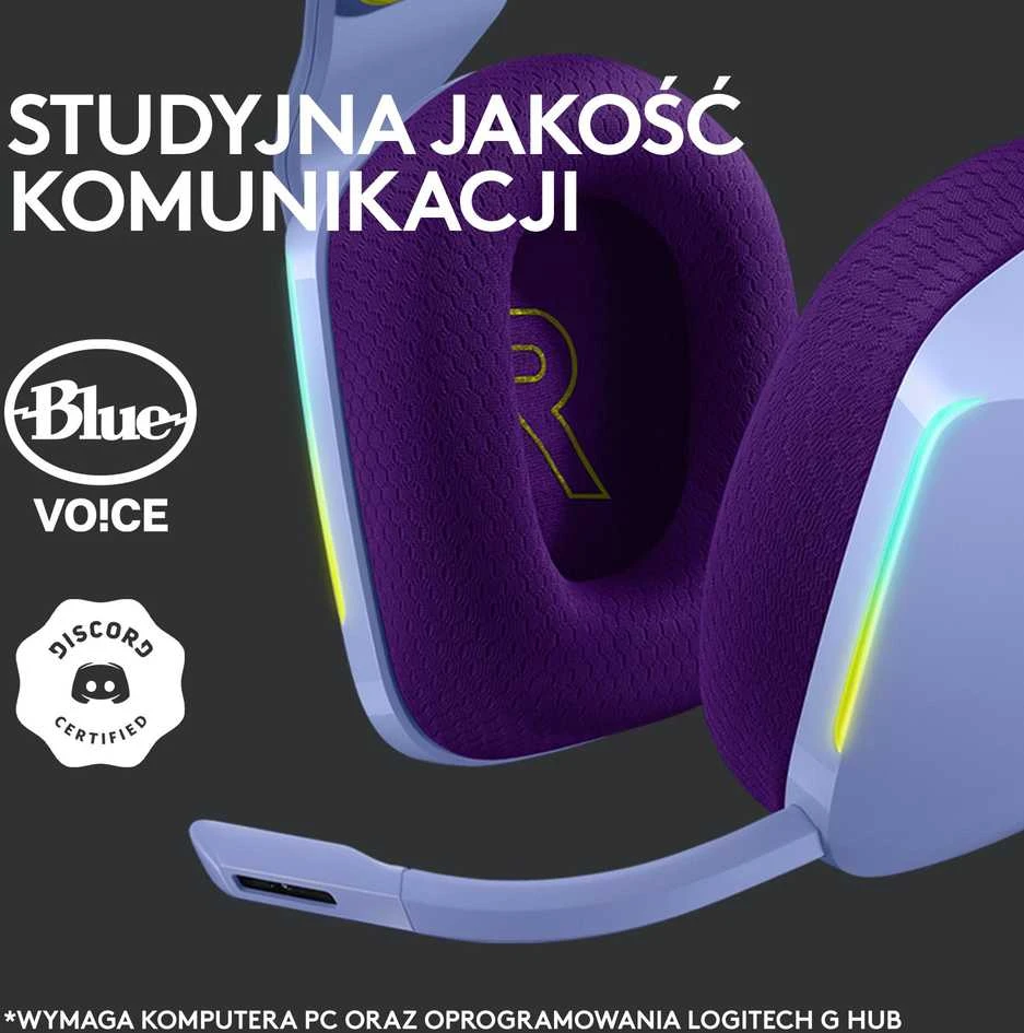 Belaidės ausinės Logitech G733, LIGHTSPEED, Violetinės spalvos