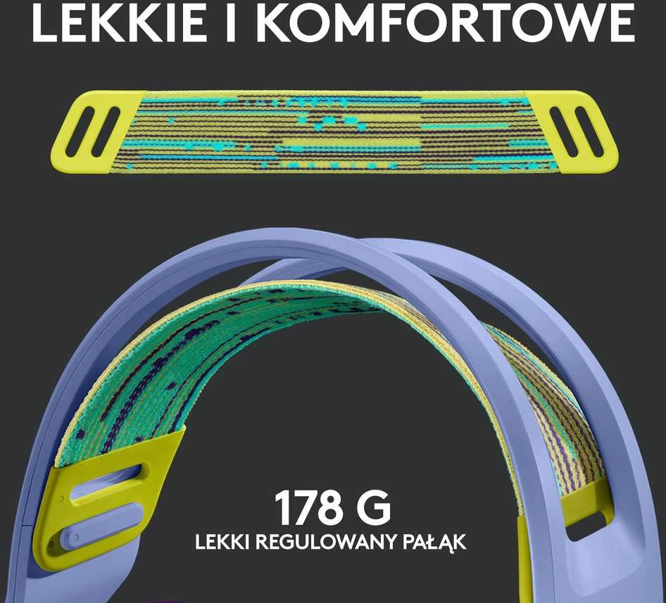 Belaidės ausinės Logitech G733, LIGHTSPEED, Violetinės spalvos