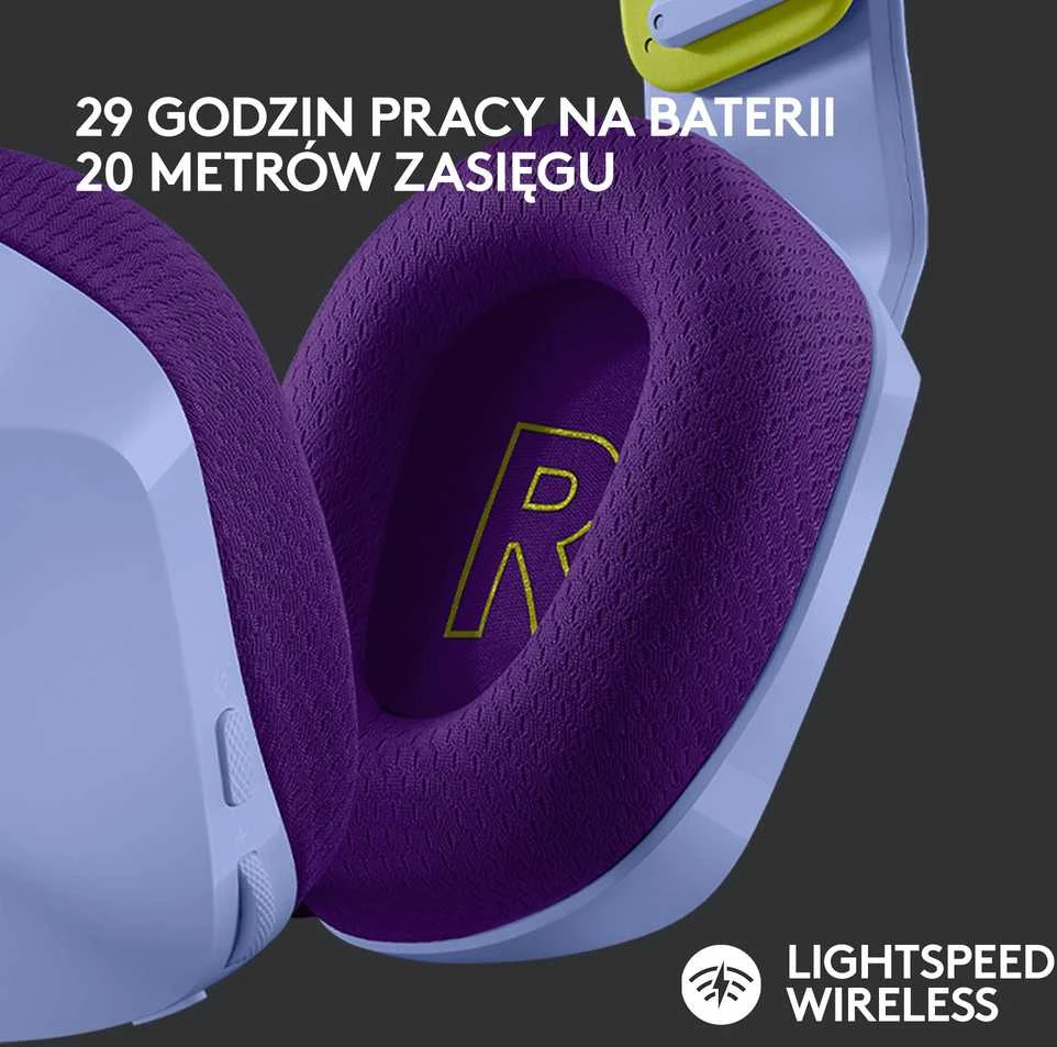 Belaidės ausinės Logitech G733, LIGHTSPEED, Violetinės spalvos