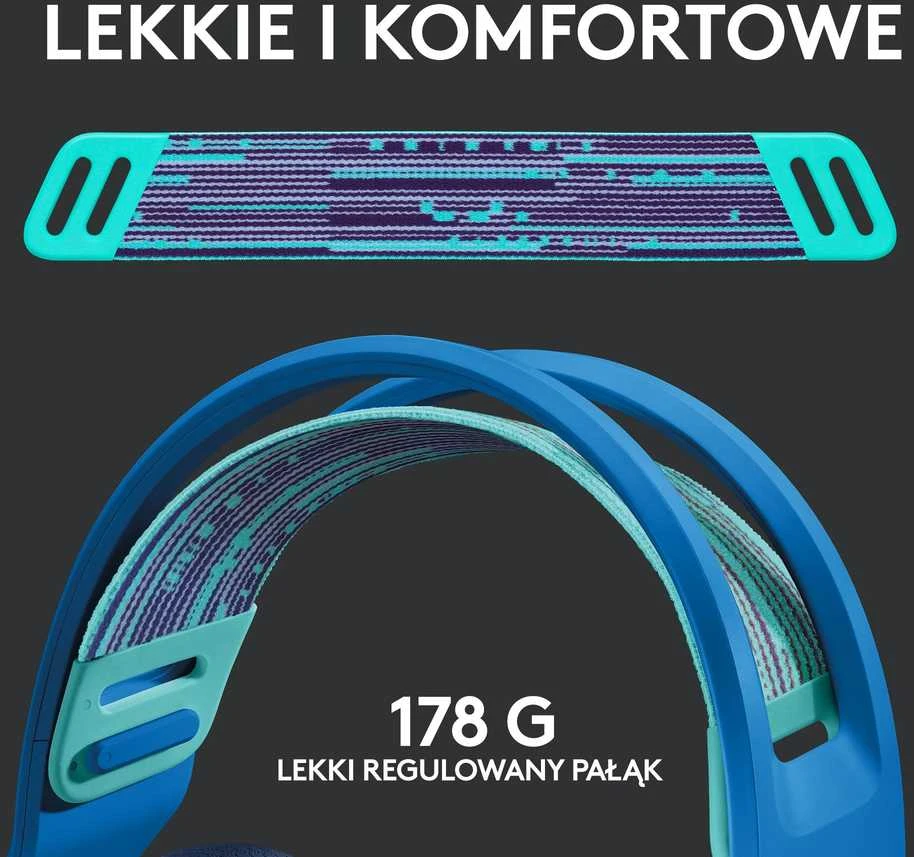 Belaidės ausinės Logitech G733, LIGHTSPEED, RGB, Mėlynos spalvos