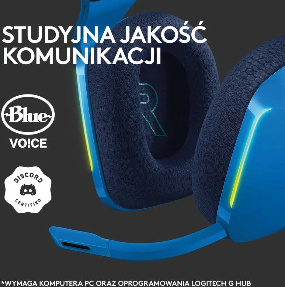 Belaidės ausinės Logitech G733, LIGHTSPEED, RGB, Mėlynos spalvos