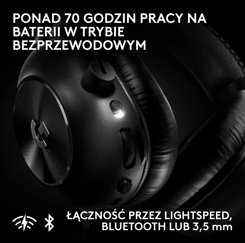 LOGITECH G PRO X3 LIGHTSPEED Belaidės Ausinės Žaidimams - Juodas - 2.4GHZ - EMEA28i - 935