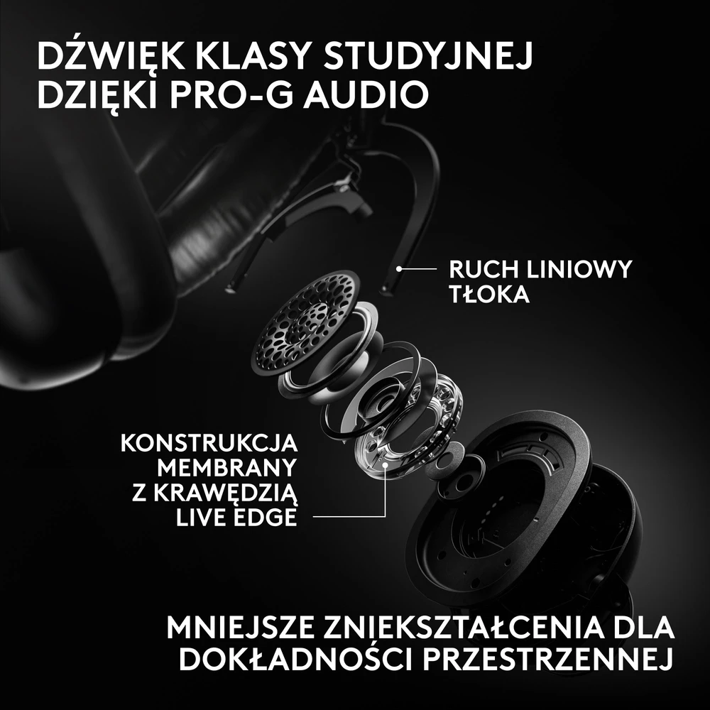 LOGITECH G PRO X3 LIGHTSPEED Belaidės Ausinės Žaidimams - Juodas - 2.4GHZ - EMEA28i - 935