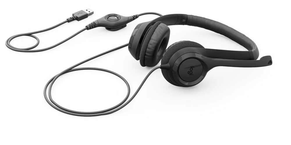 Logitech H390 ausinės su integruotu garso valdikliu