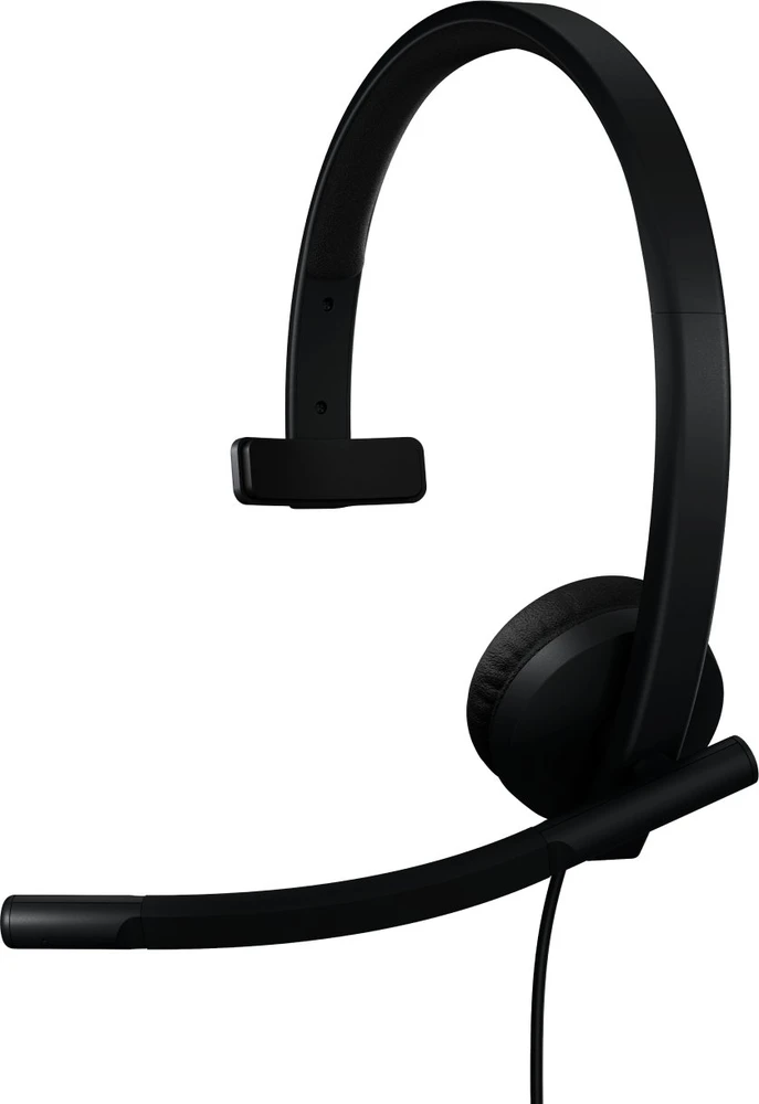 Logitech H570e Mono MS Teams Laidinės ausinės USB-A, Juoda