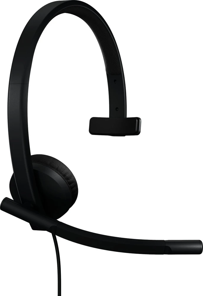 Logitech H570e Mono MS Teams Laidinės ausinės USB-A, Juoda