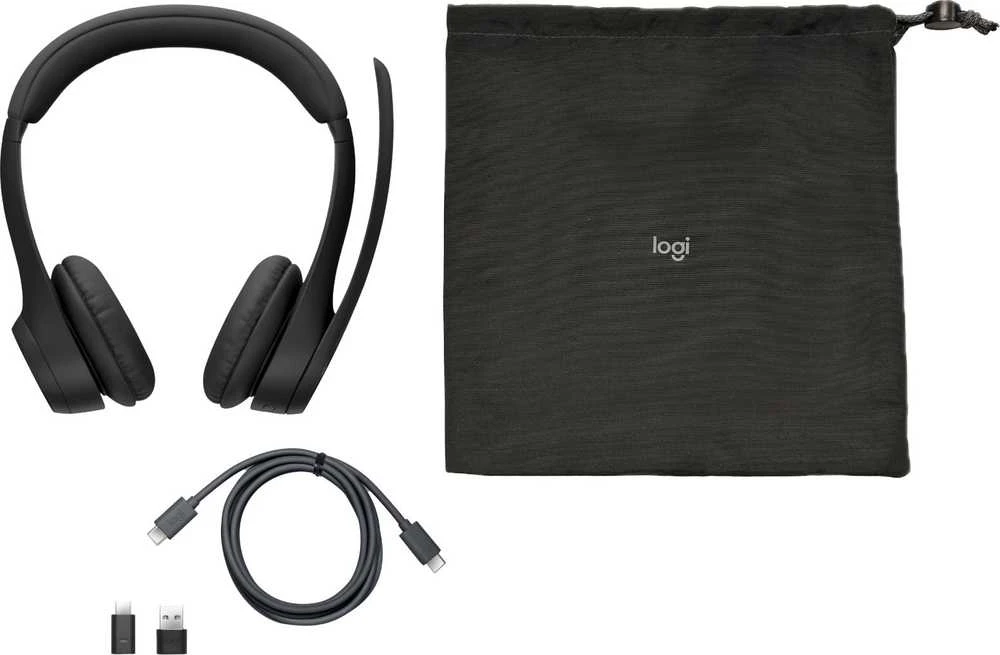 Logitech Ausinės - Zone 305 - Midnight Juodas - 2.4GHZ/BT - PLUGC - Emea28-935 - BUNDLE TEAMS