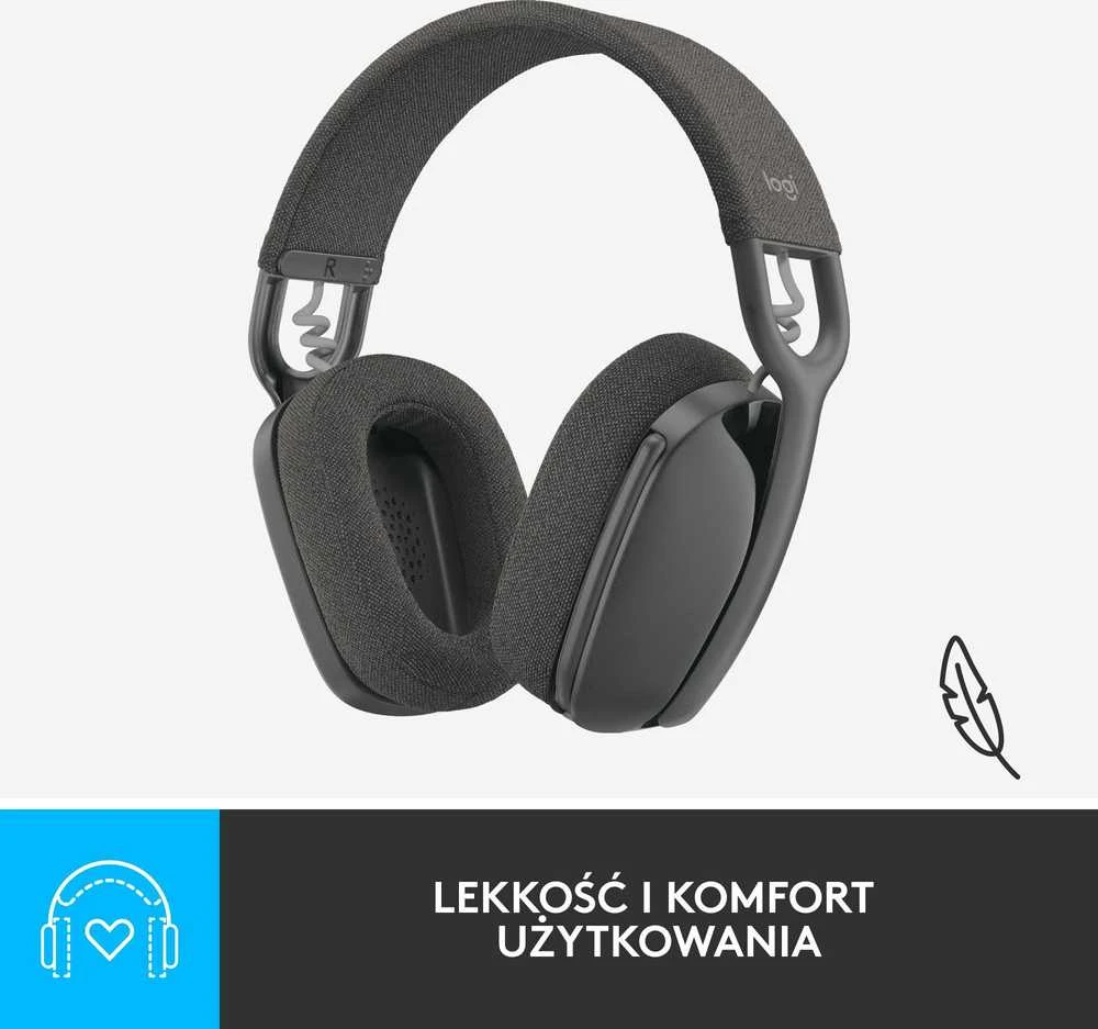 Logitech Zone Vibe 100 belaidės ausinės, Juodos