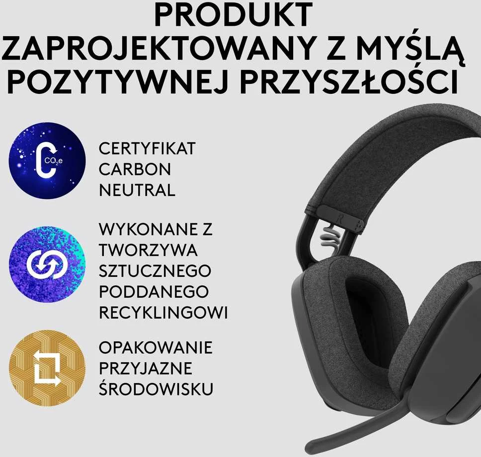 Logitech Zone Vibe 100 belaidės ausinės, Juodos