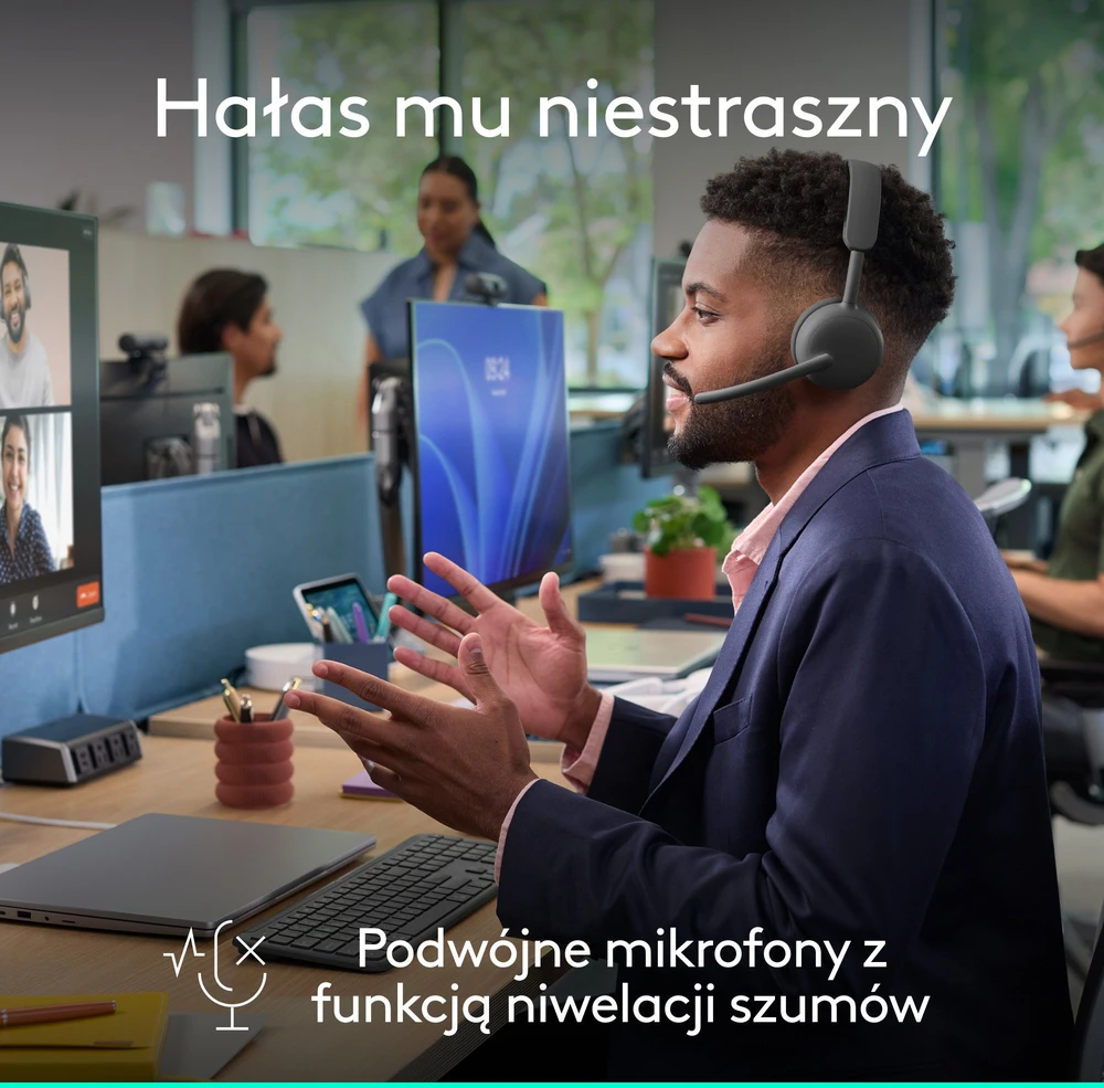 Ausinės „Logitech Zone Belaidės 2“ grafito spalvos