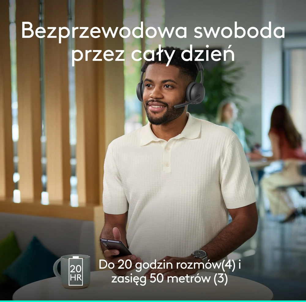Ausinės „Logitech Zone Belaidės 2“ grafito spalvos