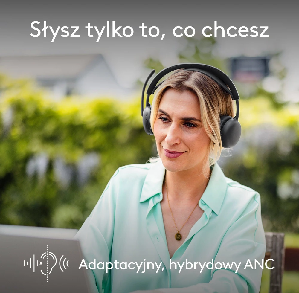 Ausinės „Logitech Zone Belaidės 2“ grafito spalvos