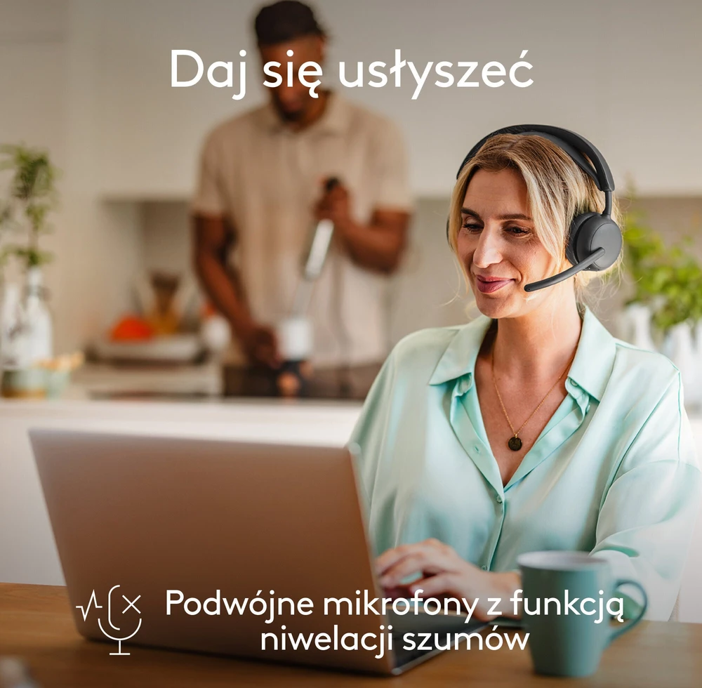 Ausinės „Logitech Zone Belaidės 2“ grafito spalvos