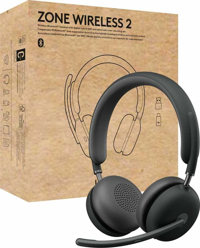 Ausinės Logitech Zone Belaidės 2 MS Stereo USB-C/A