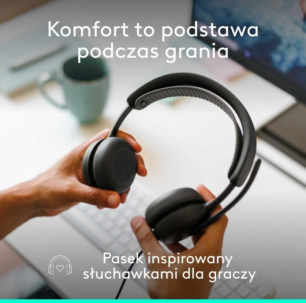 Ausinės „Logitech Zone su laidu 2“ grafito spalvos
