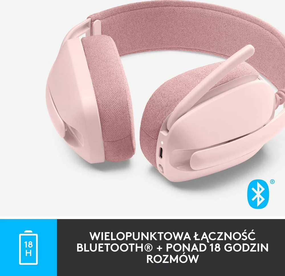 Belaidės ausinės Logitech ZONE VIBE 100, rožinė