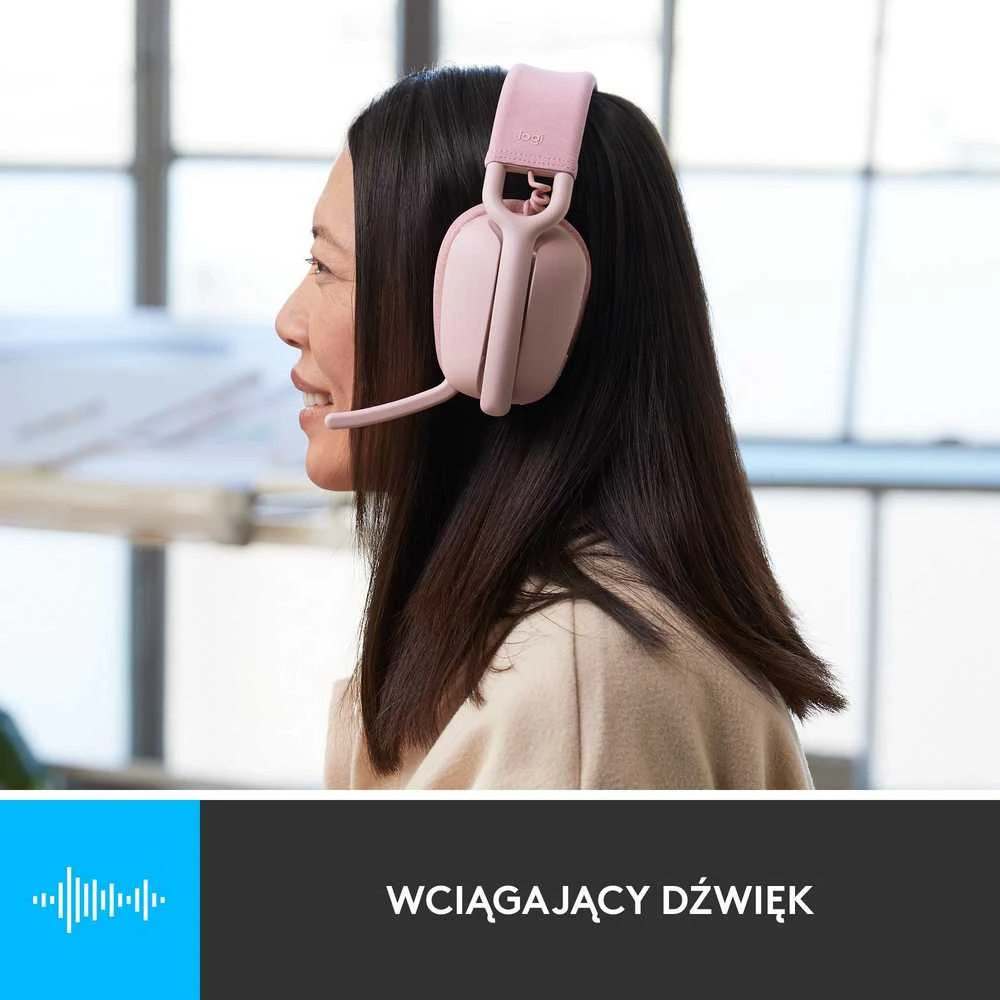 Belaidės ausinės Logitech ZONE VIBE 100, rožinė