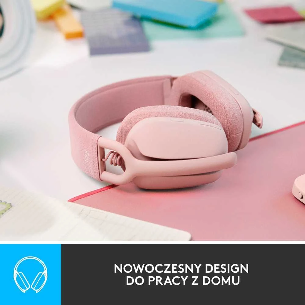 Belaidės ausinės Logitech ZONE VIBE 100, rožinė
