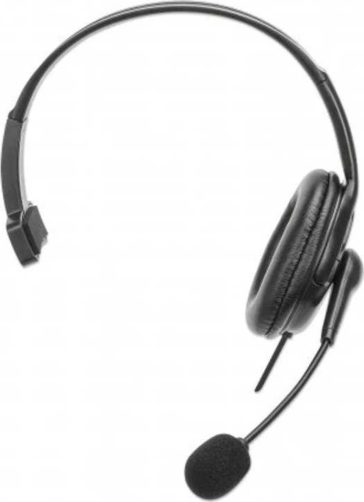 MANHATTAN Mono USB-Ausinės links, 2m kabelis