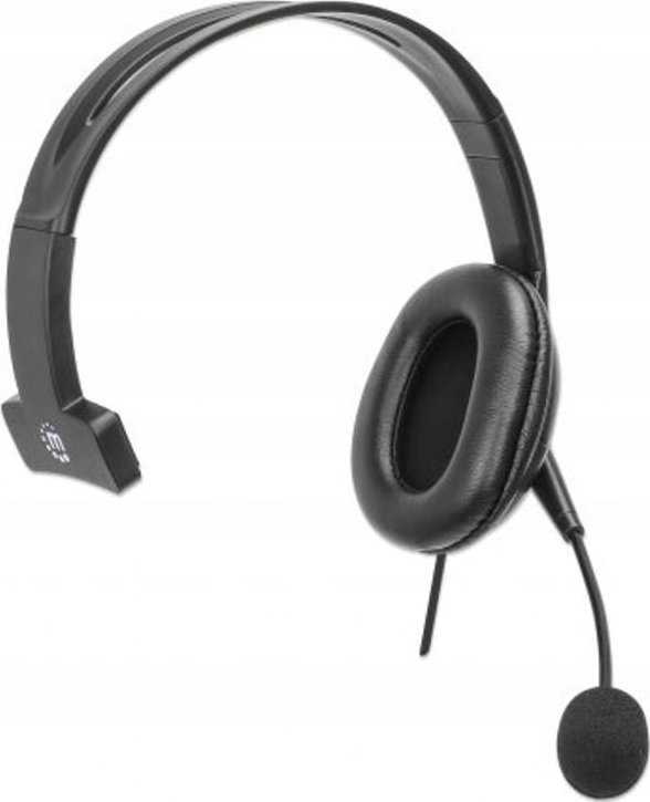 MANHATTAN Mono USB-Ausinės links, 2m kabelis