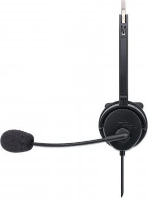 Ausinės Manhattan USB Mono Over-Ear USB-A-Stecker Juodas (180498)